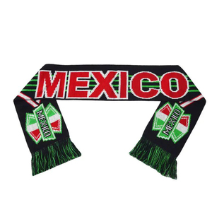 Bufanda de Fanático al por Mayor, Bufanda Deportiva Tejida con Logotipo Personalizado en Color Negro, Bufanda de Fanático de Fútbol para Hombre - Product Image 4