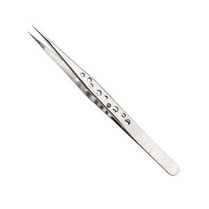 Pince à cils 90 degrés personnalisée à marque privée, en acier inoxydable japonais, antistatique, avec pointe lisse et poignée en fibre pour volume, pour extensions de cils. - Product Image 2