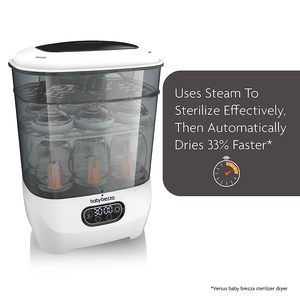 Stérilisateur et sécheur de biberons Baby Brezza, machine de stérilisation à vapeur électrique avancée - Product Image 3