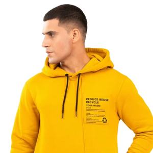 Sudadera con Capucha Unisex Personalizada de Corte Regular, de Algodón y Felpa, para Invierno, Tallas Grandes, con Técnicas de Bordado y Relieve, Lisa, para Hombre - Product Image 4