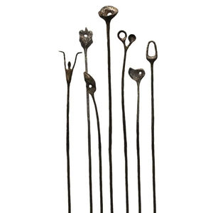 Estaca Decorativa de Jardín con Escultura Abstracta de Hierro Forjado, Adorno Artístico para Plantas de Exterior - Product Image 1