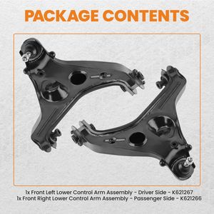 2 bras de suspension inférieurs avant pour Ford F 150 Expedition 2009-2013, côté gauche et droit - Product Image 2