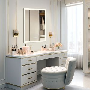 36\" X 28\" <b>Wall</b>-Mounted <b>LED</b> Bathroom <b>Mirror</b> with Bright <b>LED</b> Front Light 5-Minute Defog Full HD Reflection 3 Dimmable Colors - Product Image 6