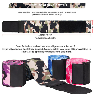 High Quality Neoprene Knee <b>Wrap</b> for Weightlifting Power lifting Training Customized Color Logo & Size - Product Image 3