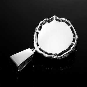 925 Silver Moissanite <b>Angel</b> Face Pendant Micro Insert Round Brilliant Cut Luxury Unisex Themed <b>Charm</b> - Product Image 2