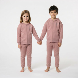 Kids Unisex Tracksuit Two Piece <b>Set</b> Full Zip Hoodie With <b>Jogger</b> Pants Custom Logo Manufacturer High Quality Casual Street Wear - Product Image 3