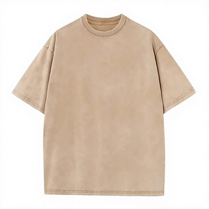 T-shirt Homme Oversize Col Rond Manches Courtes Noir Uni 100% Coton Longueur Décontractée Teint Uni Tricoté Séchage Rapide Respirant - Product Image 4