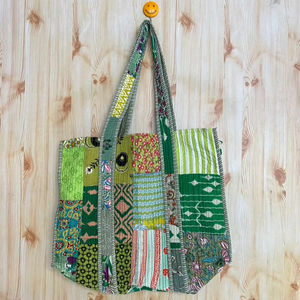 Bolso Tote Acolchado de Patchwork al por Mayor – Bolso de Hombro de Algodón de Gran Capacidad para Mujer - Product Image 1