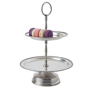 High Quality Dessert Cupcake Serving Stand 3-Tier Luxury Polished Silver Metal Cake Stand For Wedding Party And Buffet Display - Product Image 5