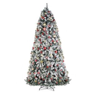 Albero di Natale Artificiale Verde in PVC da 2,7 m (9ft) con 2094 Rami, 900 Luci Calde e 8 Modalità di Controllo Remoto, Quattro Colori - Product Image 2