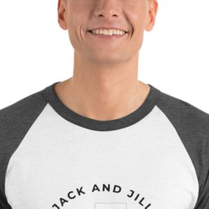T-shirt Raglan à Manches 3/4 Blanc et Gris Anthracite en Coton Doux, Style Baseball Contrastant, Décontracté pour Tous les Jours, Idéal pour les Papas - Product Image 2
