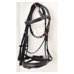 Meilleure vente de bride de course de chevaux en cuir véritable avec boucles en acier inoxydable vente en gros équestre - Product Image 4