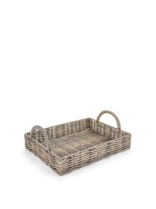 Bandeja Rectangular de Bambú para Servir con Asas, Diseño Rústico Hecho a Mano, Platos y Vajilla de Color Sólido - Product Image 1