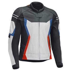 Heavy Duty Unisex Genuine Leather Racing Motorbike Jacket Long Thin <b>Canvas</b> CE Certified Biker Protection Front Logo Hooded - Product Image 6