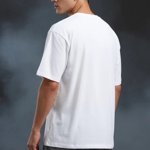 Camiseta de Hombre Vintage Lavada, Tejida, 100% Algodón, Corte Holgado, Color Sólido, Logotipo Personalizado, Impresión Digital, Secado Rápido, Moda Casual, Manga Corta - Product Image 2