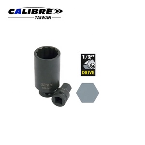 TAIWAN CALIBRE 6pc 1/2" Dr. Hub Nut <b>Impact</b> <b>Socket</b> & Hex Bit Set - Product Image 4