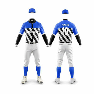 Maillot de baseball personnalisé pour adultes, unisexe, 100% polyester respirant, uniforme rouge et noir, impression par transfert thermique, sport d'équipe - Product Image 2