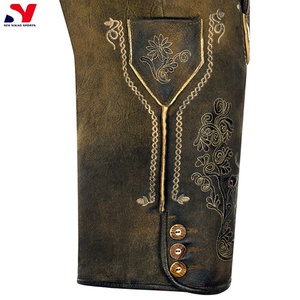 Thủ công cổ lederhosen | Chính hãng tuổi da bavarian quần short | trang phục truyền thống Đức cho nam giới - Product Image 3