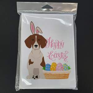 Whimsical A7 tamaño 5x7 rojo Piebald Dachshund Pascua tarjetas de felicitación Paquete de 8 tarjetas de nota en blanco con sobres - Product Image 3