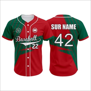 Private Label Custom Printed Baseball Jersey Manufacturer Breathable Moisture-Wicking Half Team Uniform Spring/Summer - Product Image 1