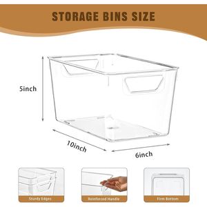 Set di 12 Contenitori di Plastica Trasparente per Organizzazione di Dispensa e Armadi, Organizzatori per Armadietti - Product Image 2