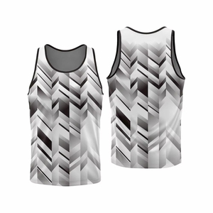 Men Sublimation <b>Tank</b> <b>Top</b> Breathable Eco-Friendly Quick Dry Fully Customized Anti Wrinkle High Quality Reasonable - Product Image 2