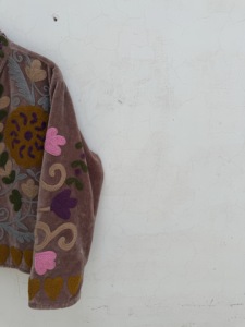 <b>Jacket</b> <b>For</b> <b>Women</b> <b>Velvet</b> <b>Jacket</b> Hand Pink Floral Embroidered <b>Jacket</b> Boho Hippie <b>Jacket</b> Inside Cotton Iining <b>Jacket</b> - Product Image 3
