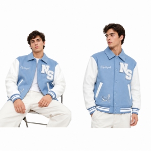 Custom Logo High Quality Chenille Embroidery Patchwork Streetwear <b>Winter</b> Bomber Letterman Men <b>Leather</b> Varsity <b>Jacket</b> for Men - Product Image 6