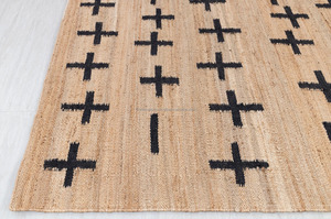 Tapis de couloir en jute fait main avec motif Boho Kilim tapis rustique en fibre naturelle en gros inde décor durable - Product Image 2