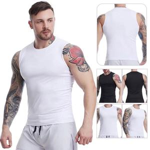 Camiseta deportiva sin mangas con logotipo personalizado para hombre, Chaleco Ajustado para gimnasio, entrenamiento, correr, baloncesto, camiseta sin mangas para hombre - Product Image 1