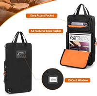 Oxford Fabric Durable Crossbody Bag with Zipper Closure and Padded Shoulder Strap for Drum Storage