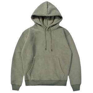 Vente en gros 100% coton pull surdimensionné sans ficelle à capuche uni logo personnalisé broderie en détresse pantalons de survêtement décontractés pour hommes - Product Image 2