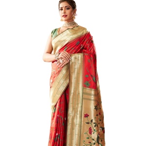 ผ้าส่าหรีสำหรับผู้ใหญ่ผ้าแจ็คการ์ดแบบหรูหราสวยงามส่าหรีดีไซน์ใหม่ล่าสุด - Product Image 1