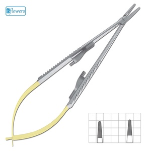Porte-aiguille Castroviejo TC en acier inoxydable, manuel, pour chirurgie générale, certifié CE, instrument de classe I - Product Image 1