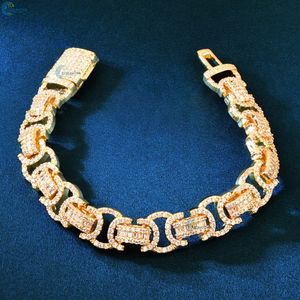 Pulsera de diamantes cultivados en laboratorio con corte baguette VVS1, estilo hip hop, personalizada, con incrustaciones de diamantes, estilo rapero, para él. - Product Image 2