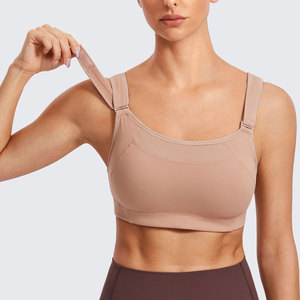 Custom Style Plus Size High Support Seamless Four-Way <b>Stretch</b> Spandex/Nylon Cross Back Bow Women's Sport <b>Bras</b> for Gym Fitness - Product Image 4