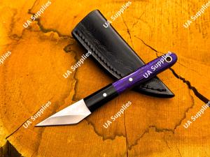 Cuchillo utilitario de hoja fija estilo Kiridashi hecho a mano con mango de madera y acero inoxidable, calidad premium, personalizable OEM/ODM - Product Image 3