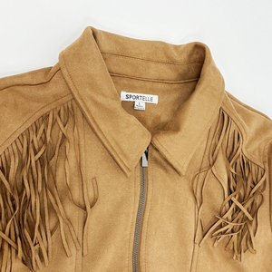 OEM Fringe Leather <b>Jacket</b> <b>Men</b> Western Cowboy <b>Suede</b> Tassel Coat Fashion Motorcycle Biker Outerwear Wholesale Manufacturer - Product Image 5