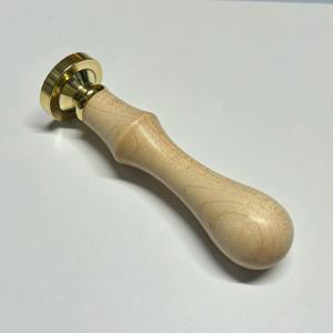 Sello de cera redondo en blanco de 25 mm con mango de madera de arce, sello de cera multiusos de latón para manualidades - Product Image 2