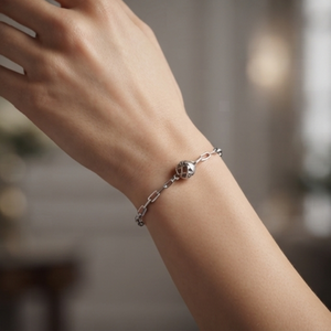 DIVYORO MOSAIC ORB MINIMALIST สร้อยข้อมือโซ่และลิงค์สำหรับผู้หญิงเงิน 925 - Product Image 4