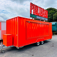 Conteneur de service de grande capacité pour remorque alimentaire avec équipement personnalisé pour la vente de BBQ, pizzas, kebabs, shawarmas et autres plats rapides en entreprise de restauration de rue