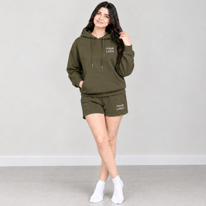 Ensemble de détente en tissu éponge pour femmes, sweat-shirt et pantalon assortis pour un port décontracté confortable - Product Image 6