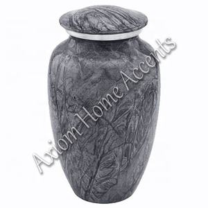 Urna de cremación de aluminio sofisticada con recuerdo conmemorativo de diseño único hecho a mano por Axiom Home Accents - Product Image 2