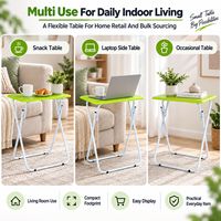 Table pliante pour téléviseur, table d'appoint compacte et peu encombrante pour canapé, ordinateur portable, collations, vente en gros, OEM, ODM, fournisseur en vrac, vente au détail