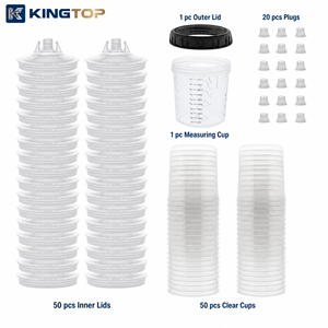 650ml Disposable Leak-Proof <b>Spray</b> Gun <b>Paint</b> Cup System with Measurement Scale and Gravity Feed for Automotive Refinishing - Product Image 1