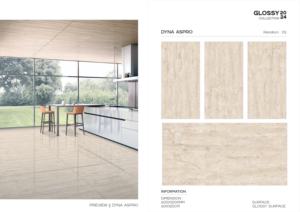 Carreaux de porcelaine émaillée polie haute brillance 24x48 pouces, grand format, pour revêtement de sol intérieur résidentiel et commercial contemporain - Product Image 5