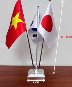 ธงตั้งโต๊ะแบบกำหนดเอง พิมพ์ลายด้วยความร้อน วัสดุพลาสติก พิมพ์แบบ Dye Sublimation ขนาดมาตรฐาน 2.5x3.5 ซม. สีสันสดใส - Product Image 5