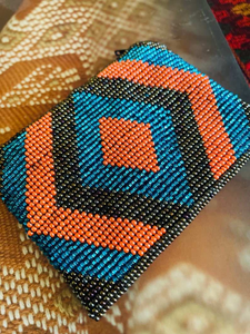 Guatemalan Colorful Beads Coin Purse with Embroidery / Mayan Artisan Made Customizable <b>Mini</b> <b>Pouch</b> Bag Needlework - Product Image 4