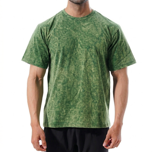 T-shirt homme délavé à l'acide, confortable, prix raisonnable, coupe ample, doux, antibactérien, séchage rapide, très demandé - Product Image 1