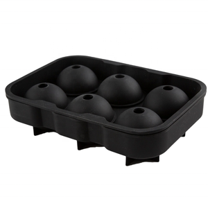 Bandeja de hielo flexible de silicona Bola de hielo de 6 agujeros Moldes de bandeja de hielo de silicona - Product Image 6